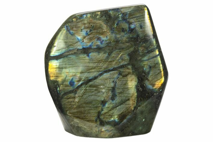 Flashy, Free-Standing Polished Labradorite - Madagascar #234385